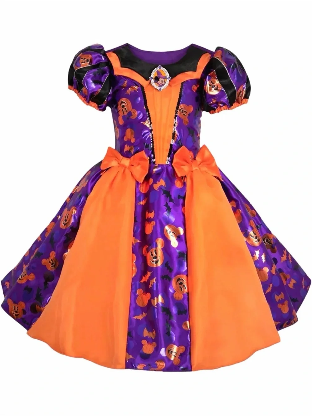 Girls Disney Minnie Mouse Purple & Orange Magical Witch Dress Costume 9/10 NWT